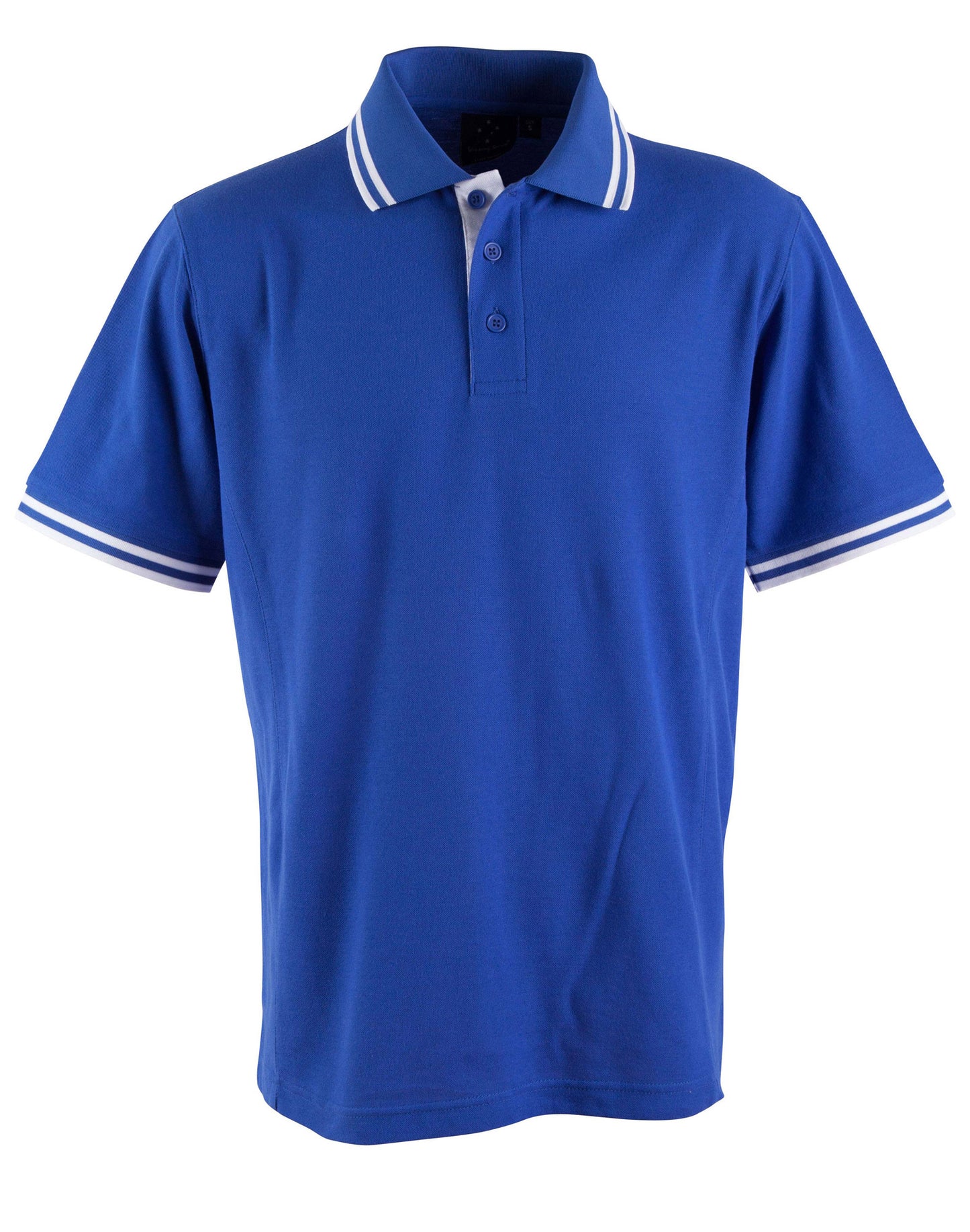 Kids' Truedry Contrast S/S Polo - Royal/White