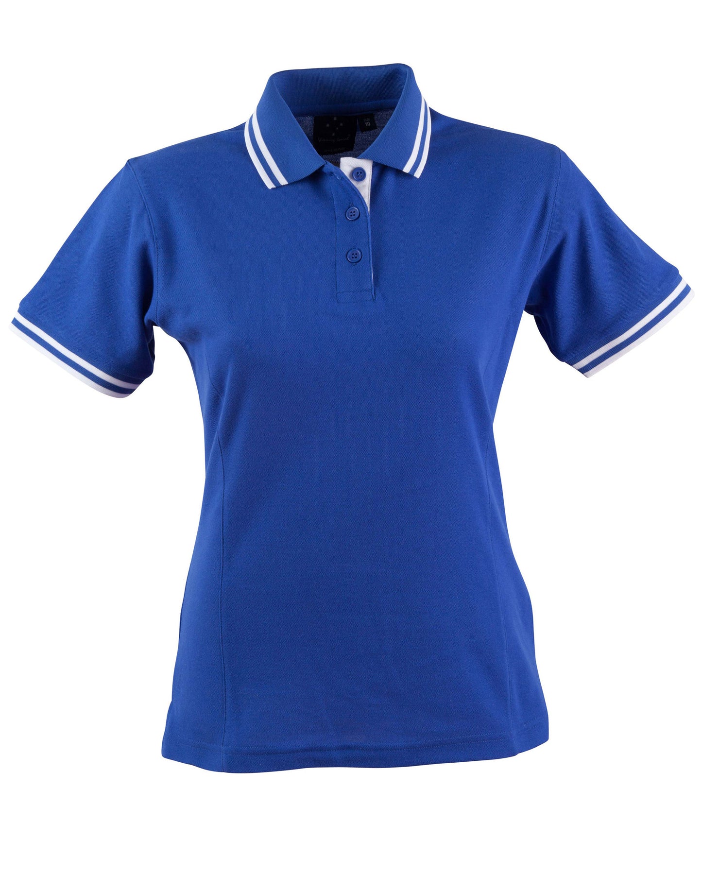 Ladies' Truedry Contrast S/S Polo - Royal/White
