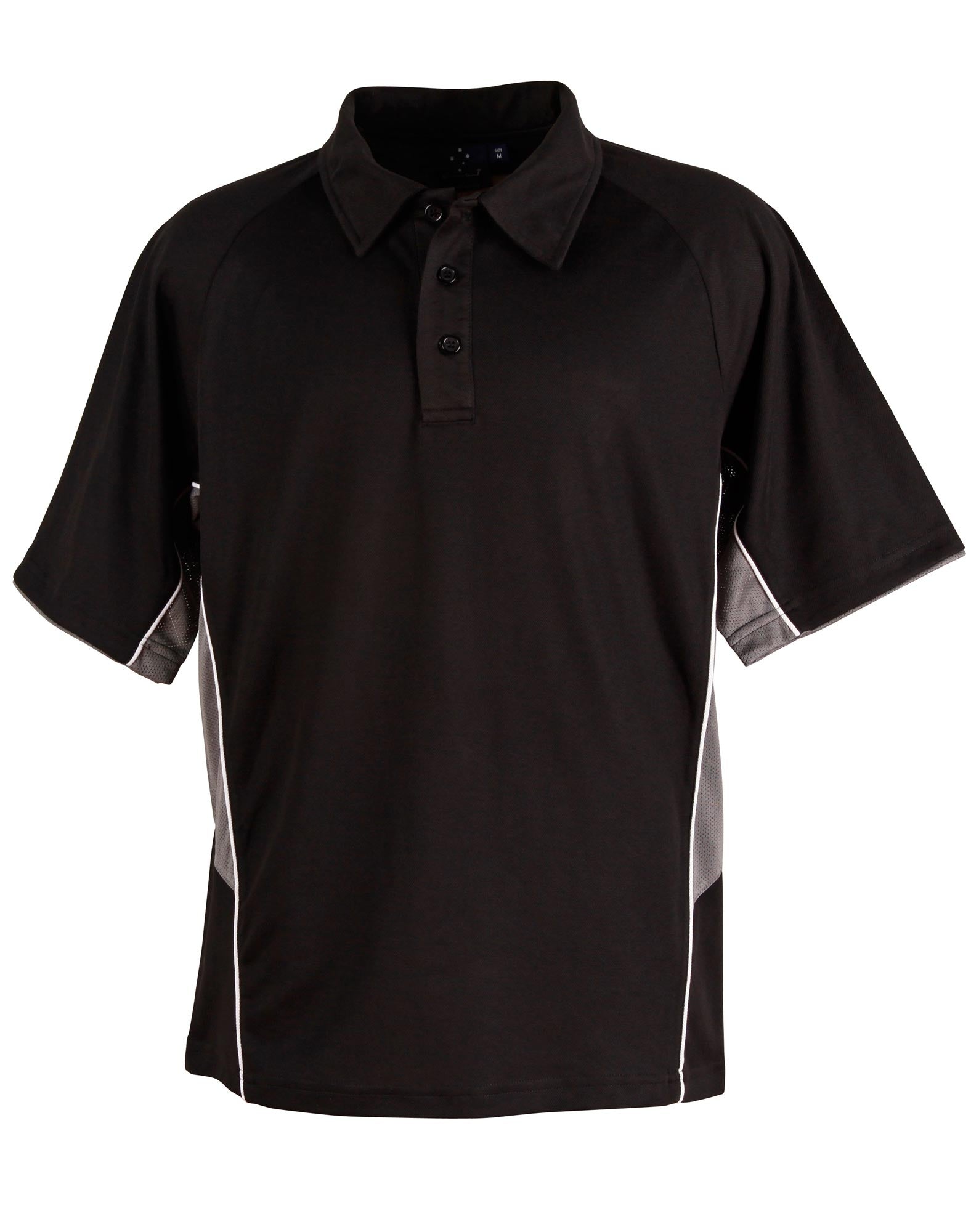 Men's Tri-colour S/L - Black/White/Grey