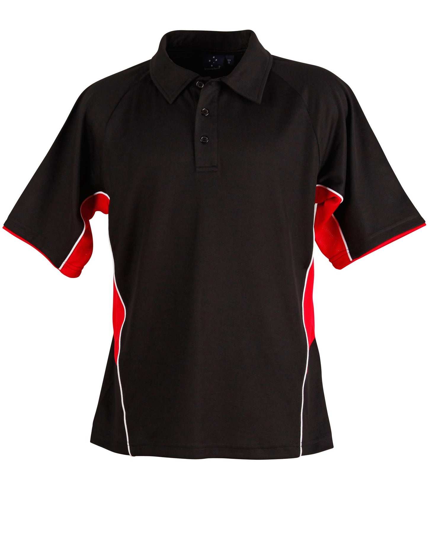 Men's Tri-colour S/L - Navy/White/Red