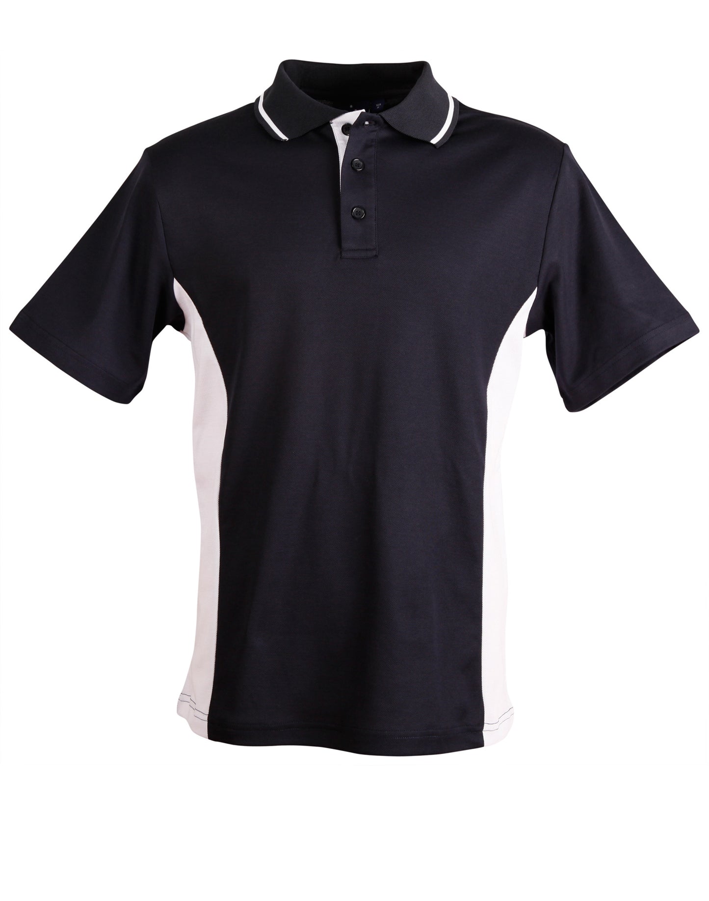 Kids' TrueDry Contrast S/S Polo - Navy/White