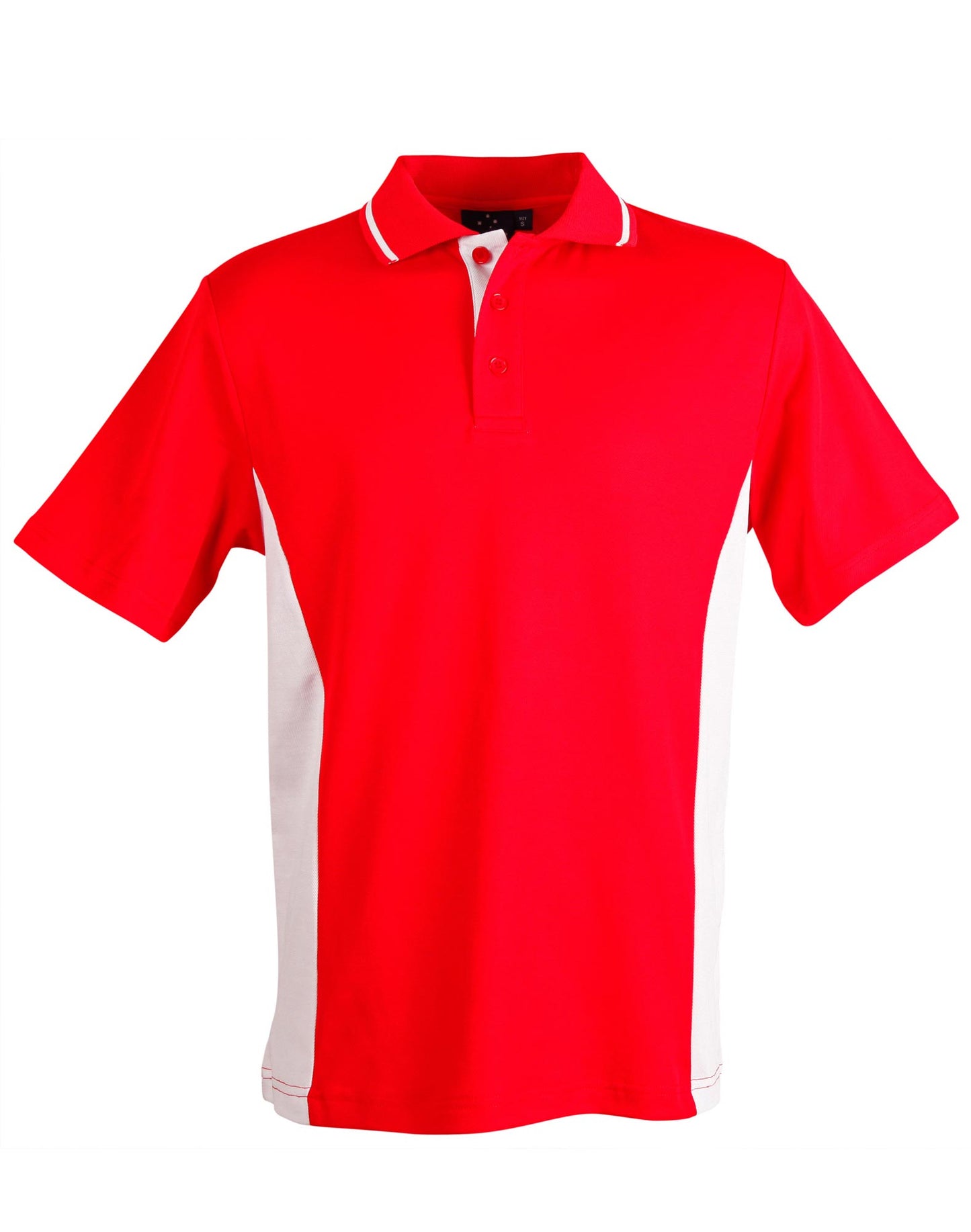Men's TrueDry Contrast S/S Polo - Red/White