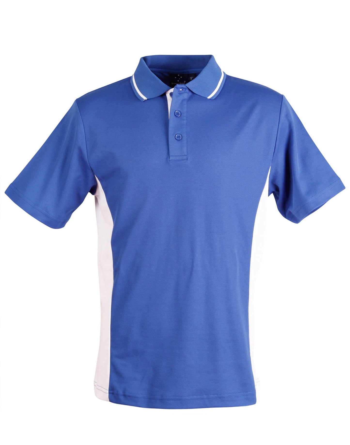 Men's TrueDry Contrast S/S Polo - Royal/White