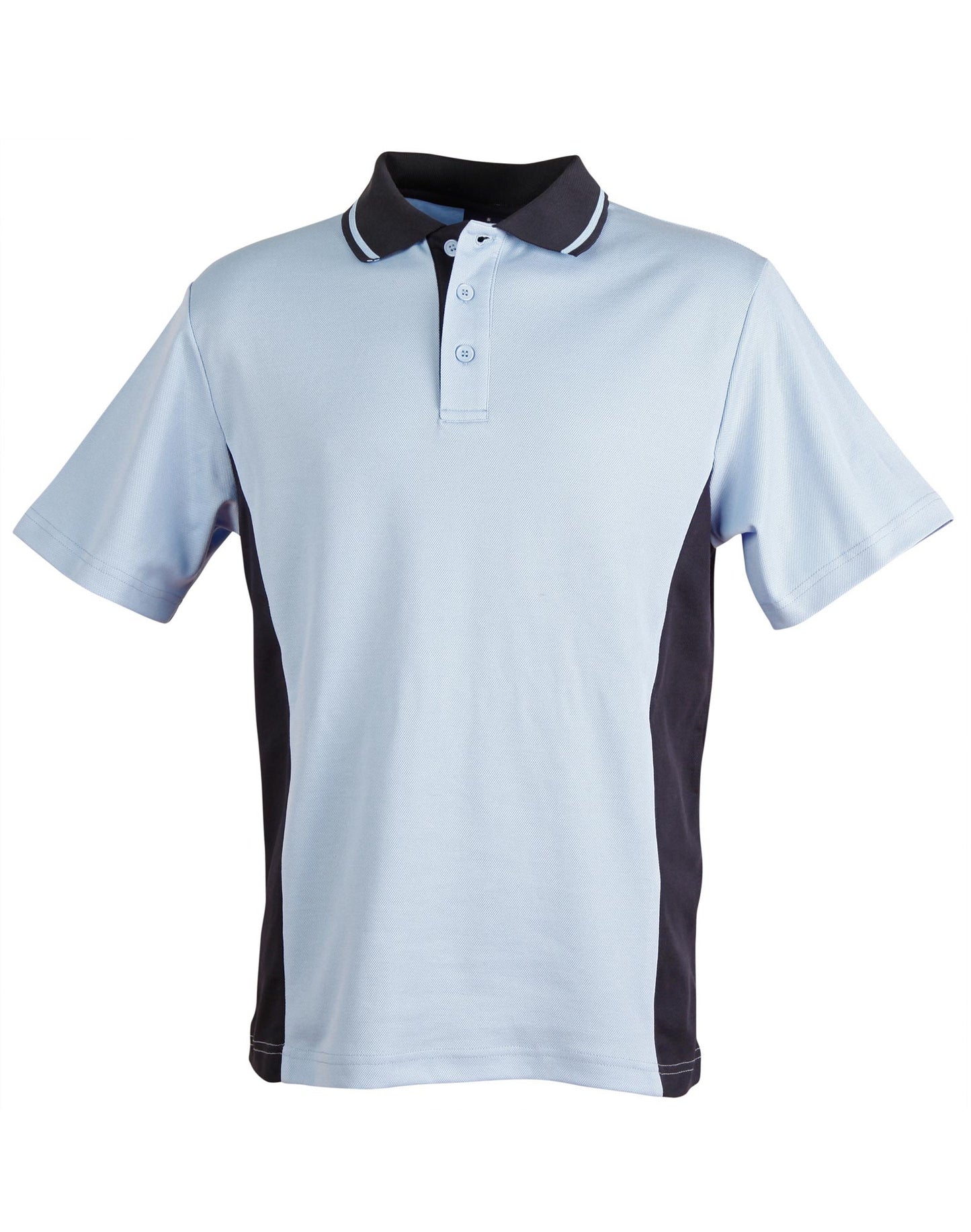 Men's TrueDry Contrast S/S Polo - Skyblue/Navy