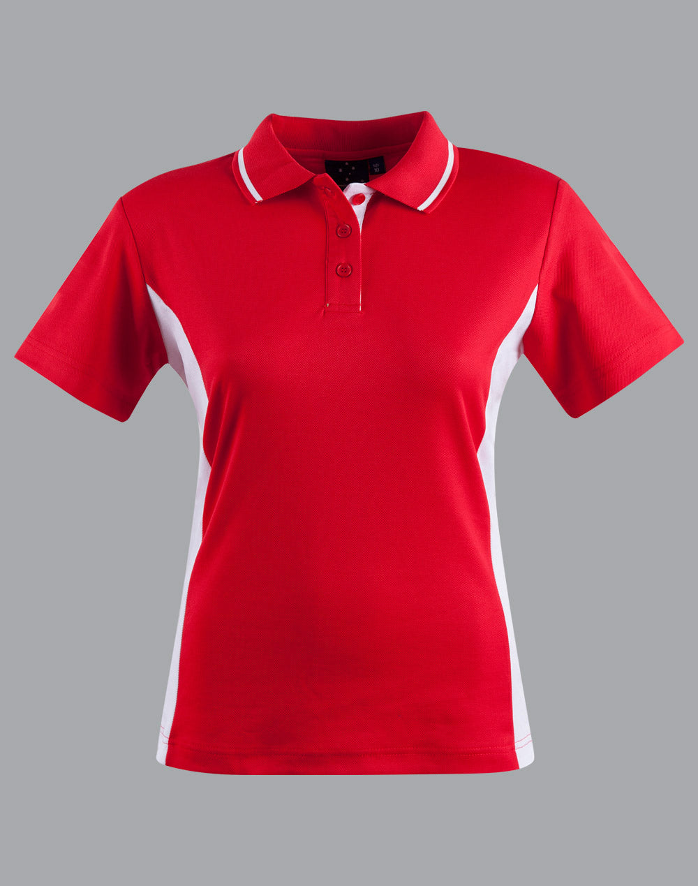 Ladies' TrueDry Contrast S/S Polo - Red/White