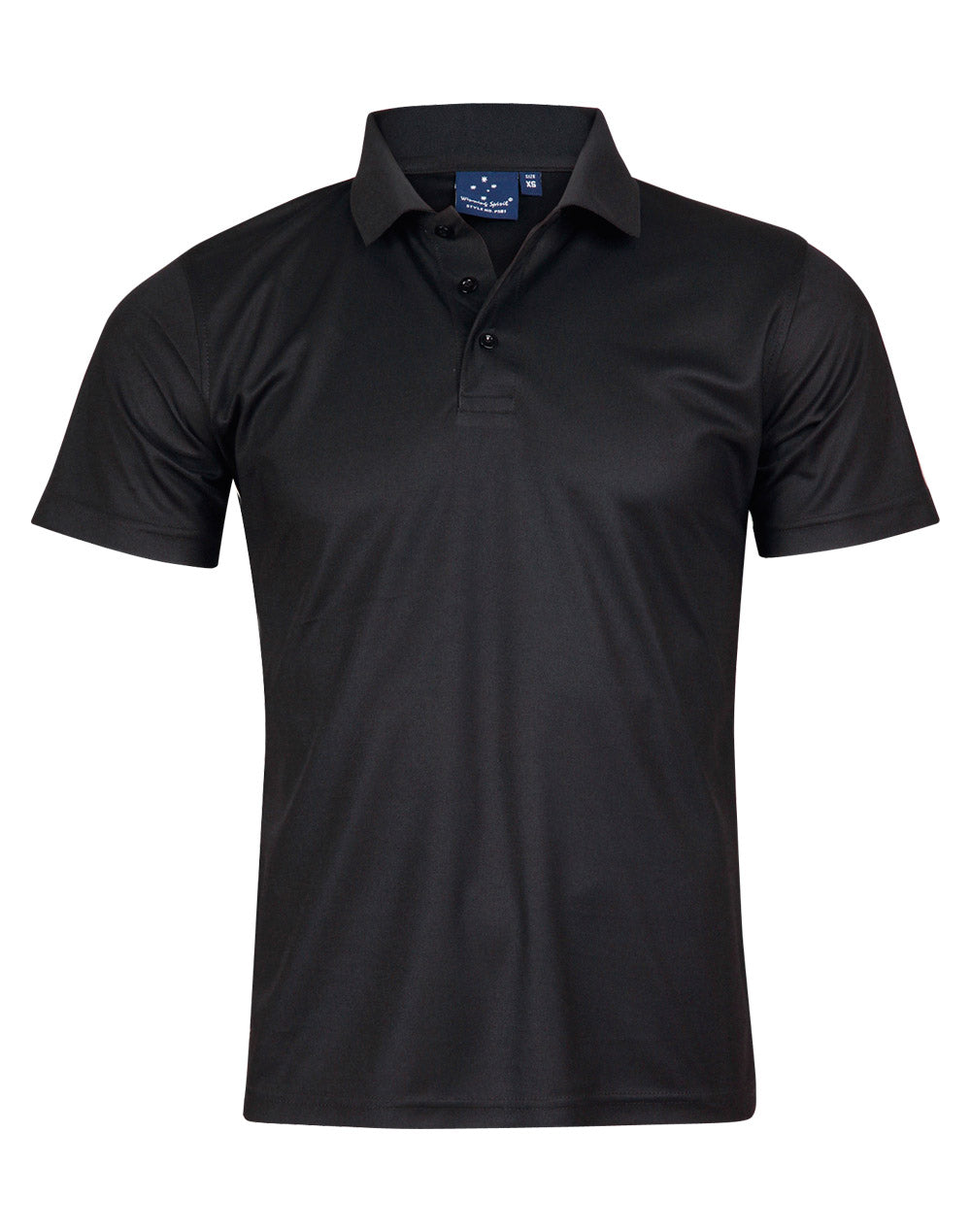 Kids' Cooldry Pique Soild Colour S/S Polo - Black