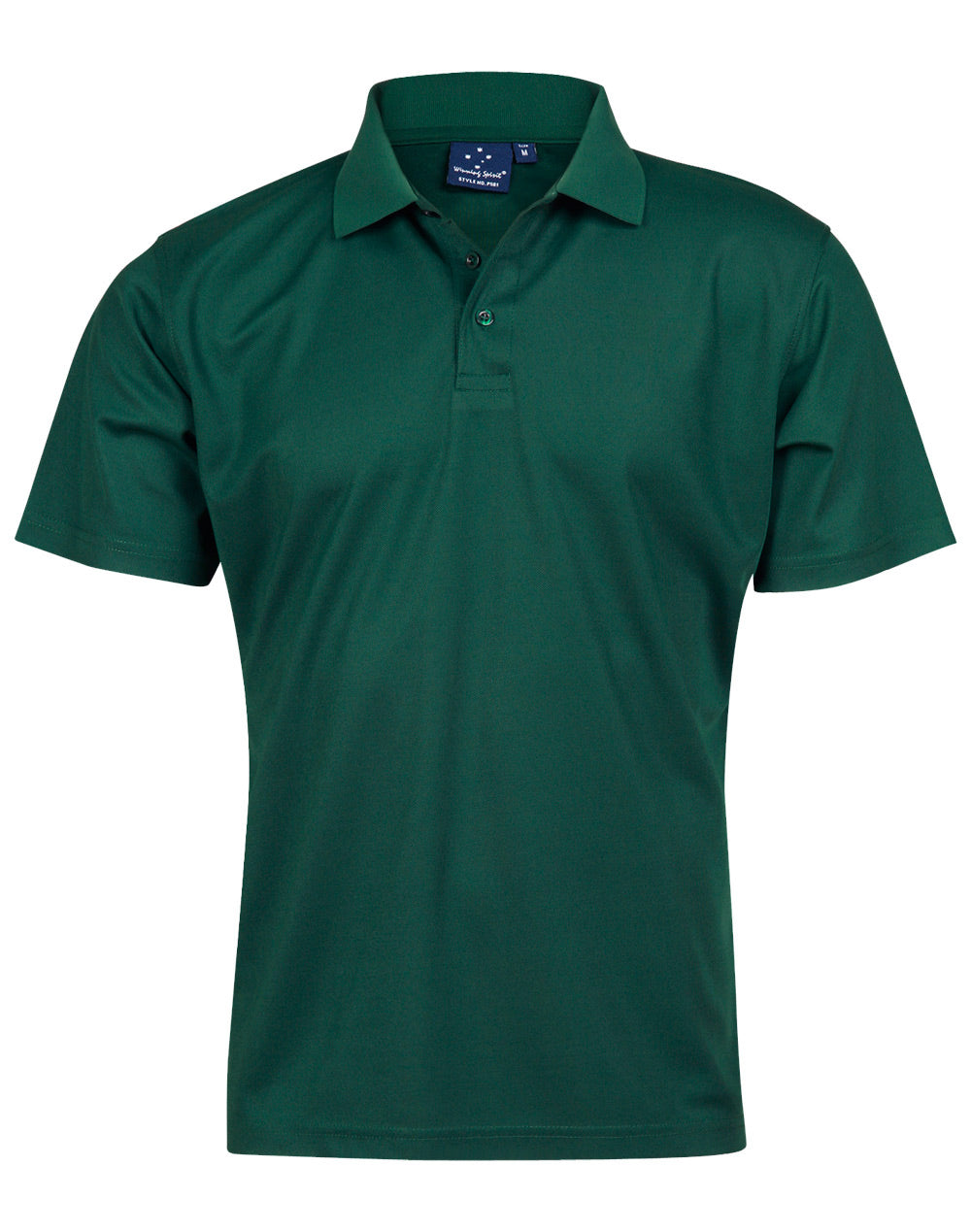 Men's Cooldry Pique Soild Colour S/S Polo - Bottle