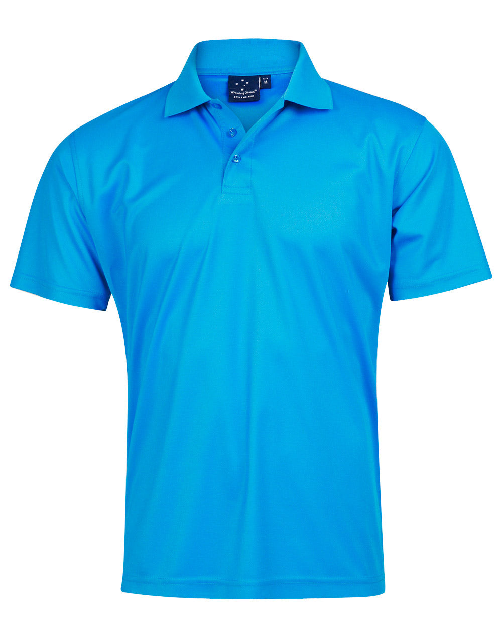 Men's Cooldry Pique Soild Colour S/S Polo - Cyan