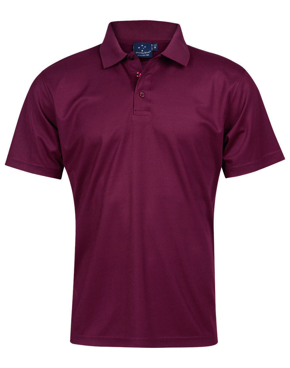 Kids' Cooldry Pique Soild Colour S/S Polo - Maroon