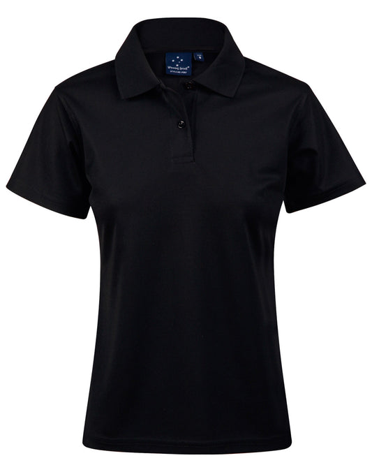 Ladies' Cooldry Pique Soild Colour S/S Polo - Black