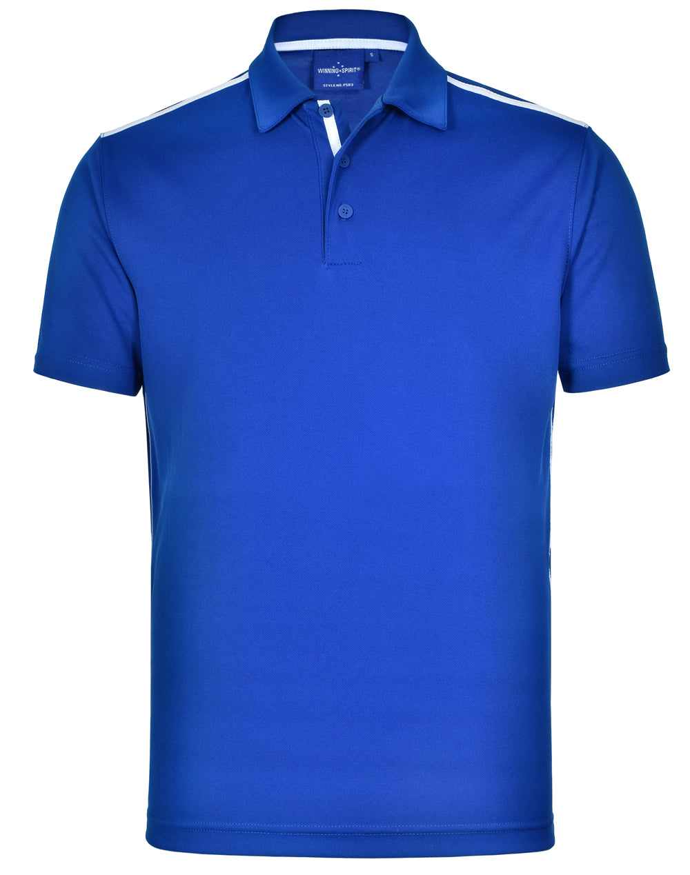 Men's rapid cool short sleeve contrast polo - Royal/White