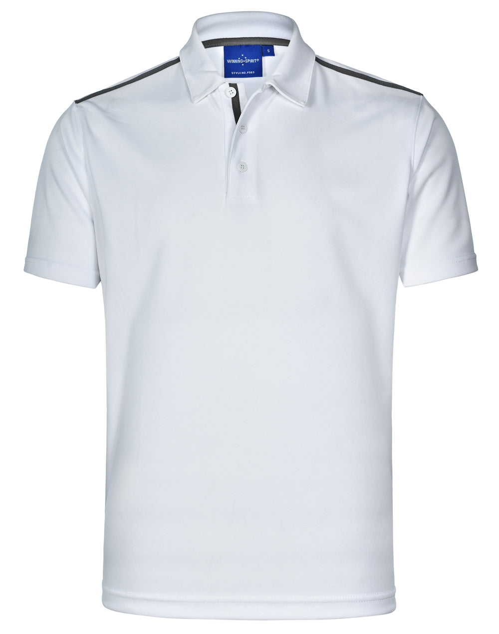Men's rapid cool short sleeve contrast polo - White/Ash