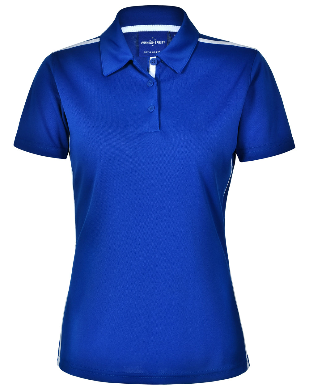 Ladies' rapid cool short sleeve contrast polo - Royal/White