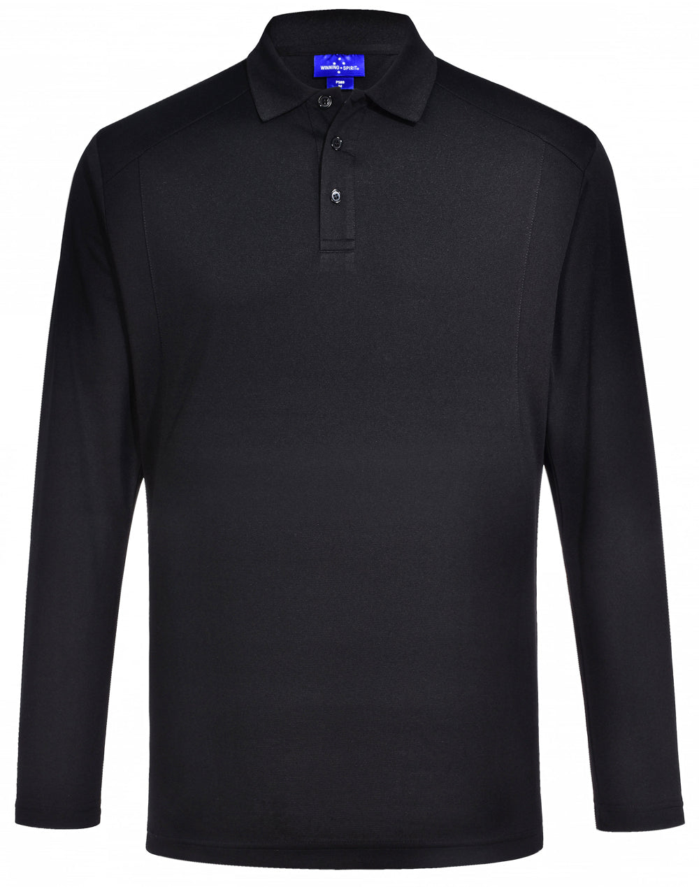 Men's Bamboo Charcoal L/S Polo - Black