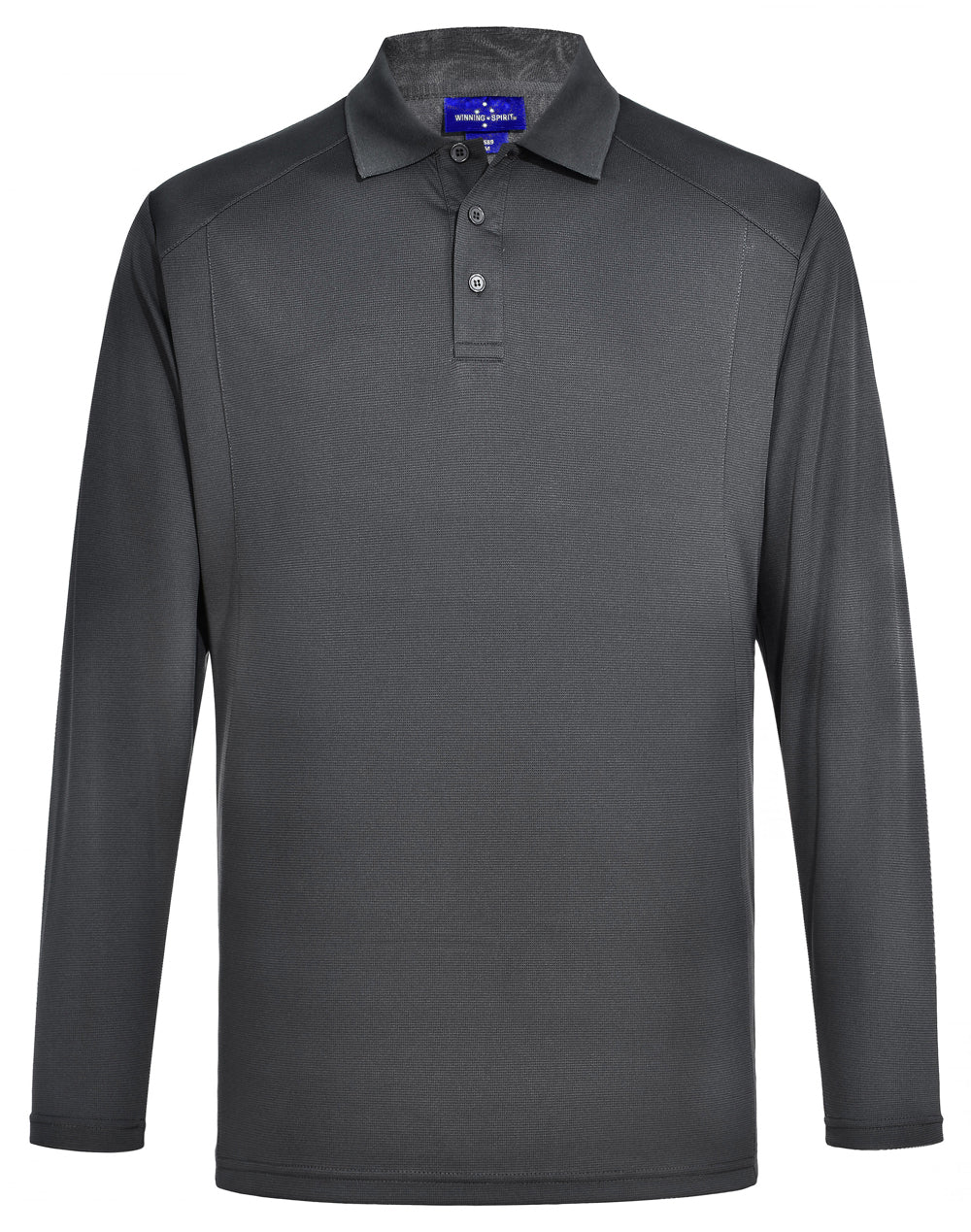Men's Bamboo Charcoal L/S Polo - Storm Grey