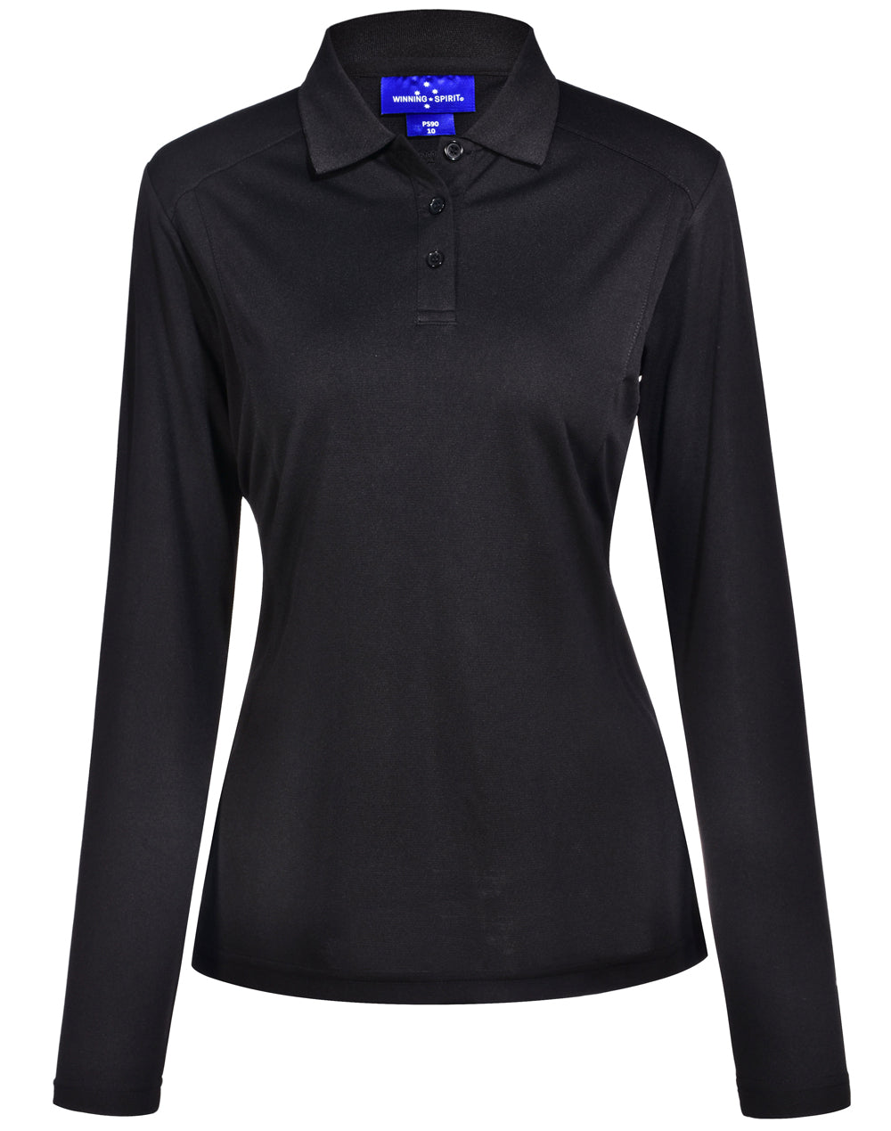 Ladies' Bamboo Charcoal L/S Polo - Black