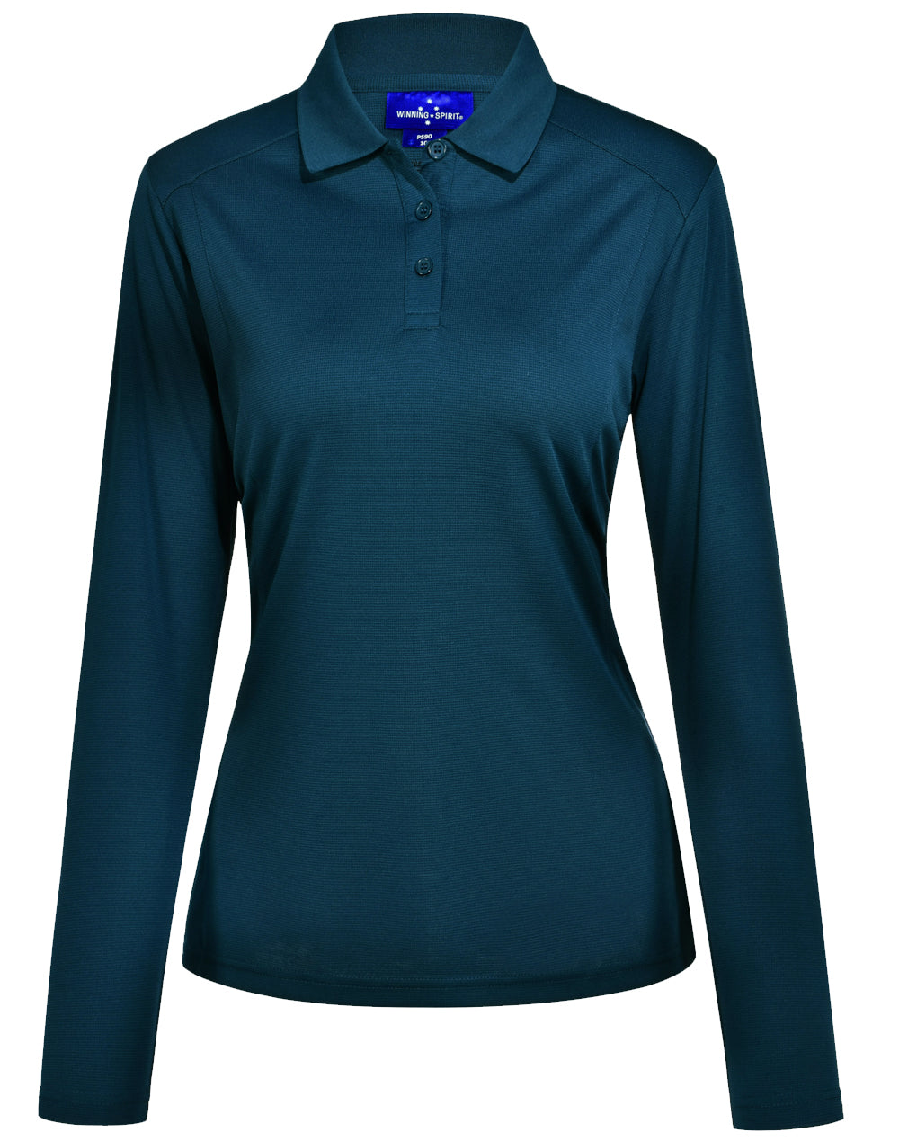 Ladies' Bamboo Charcoal L/S Polo - Ocean Blue