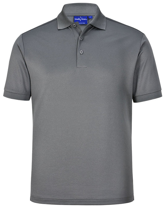 Men's Sustainable Poly/Cotton Corporate S/S Polo - Ash