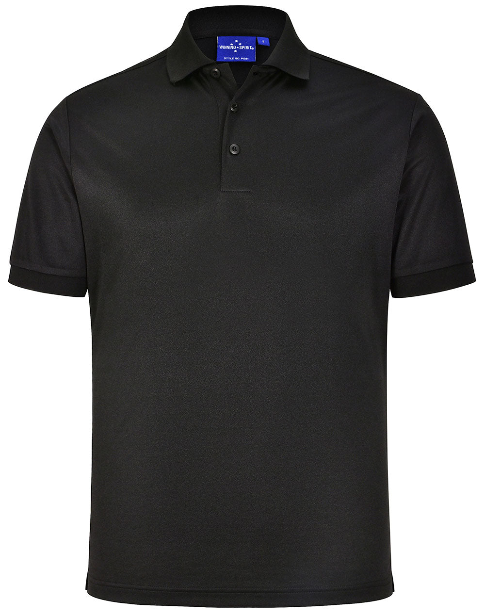 Men's Sustainable Poly/Cotton Corporate S/S Polo - Black
