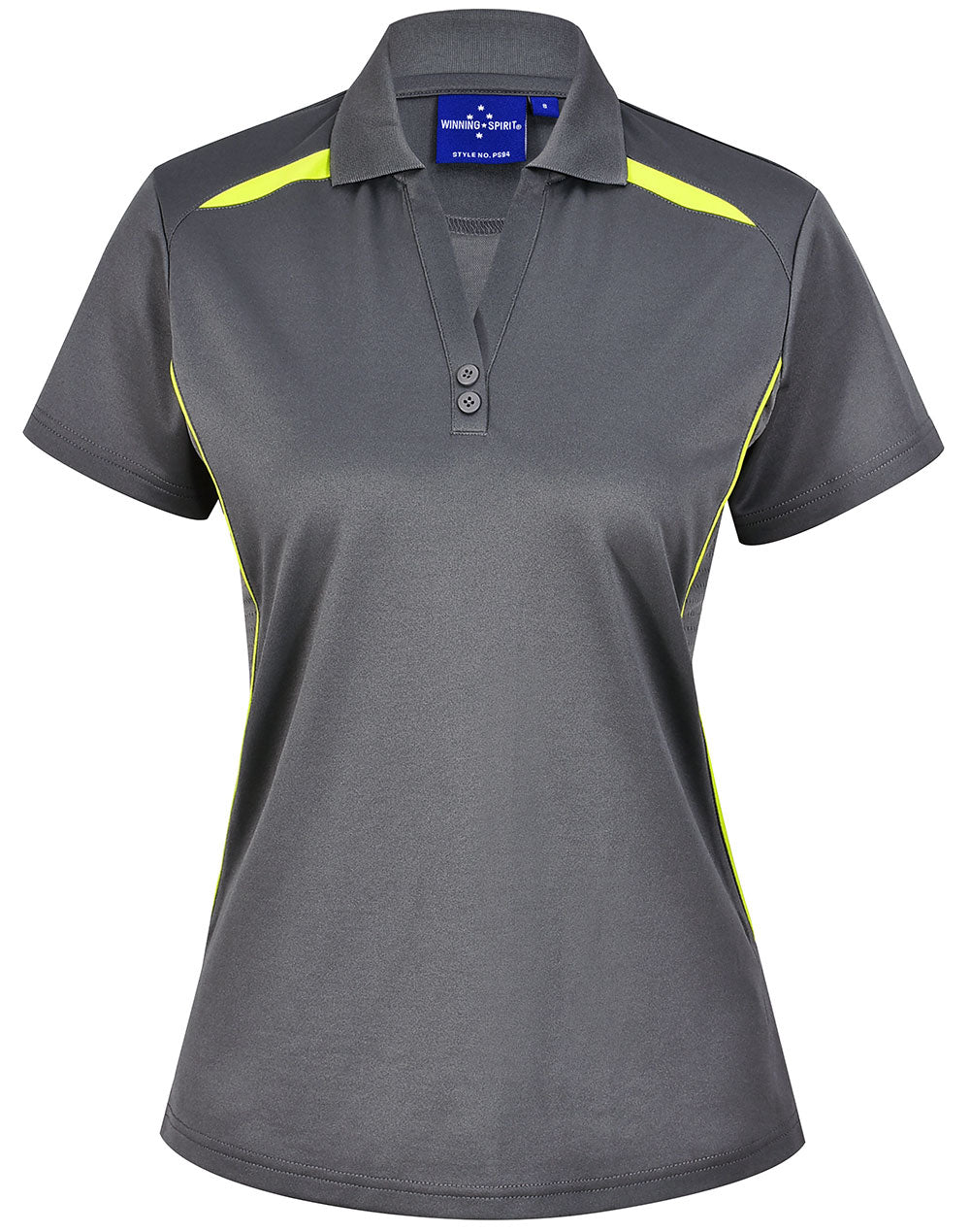 Ladies' Sustainable Poly/Cotton Contrast S/S Polo - Ash/Lime