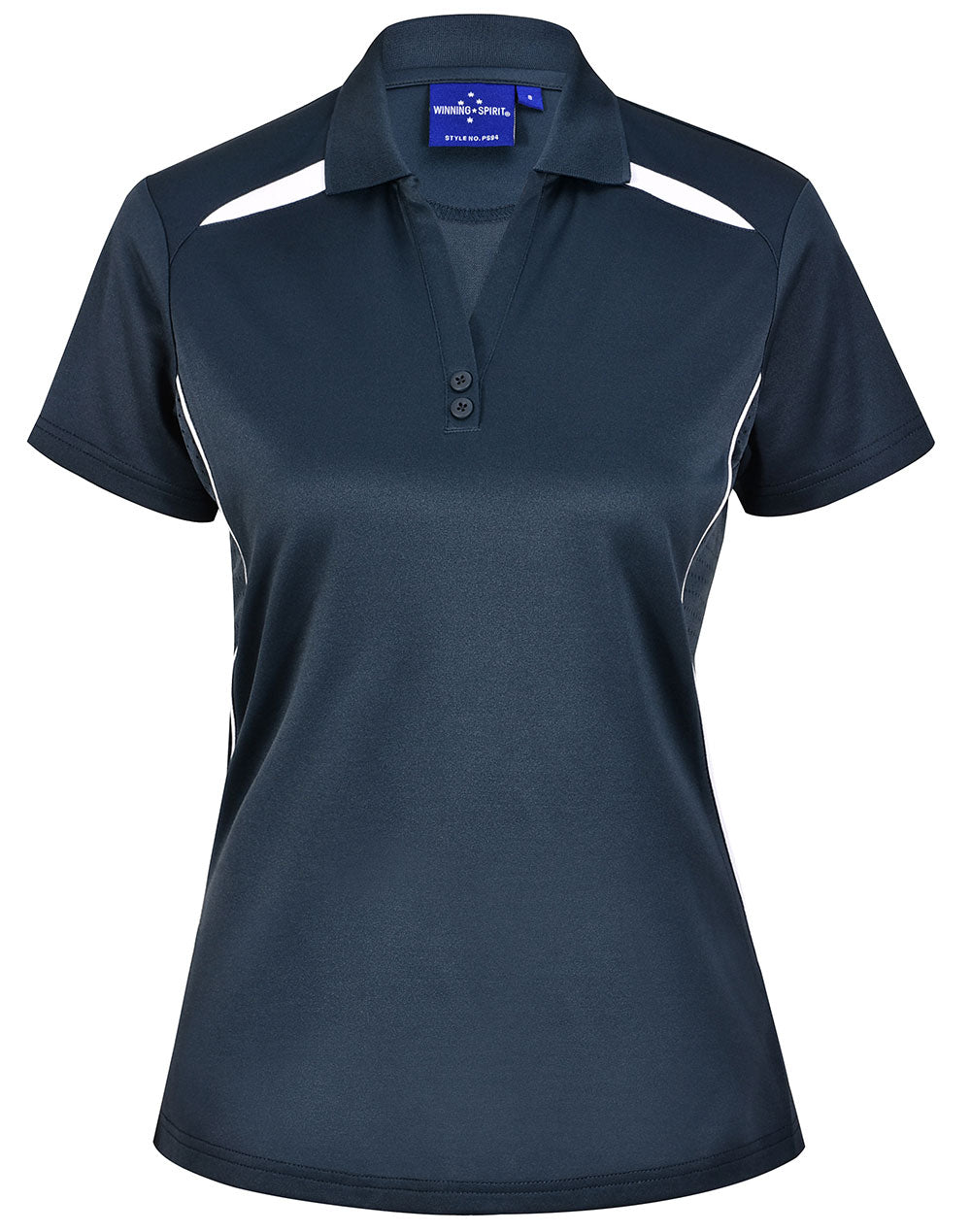 Ladies' Sustainable Poly/Cotton Contrast S/S Polo - Heavy Cloud/White