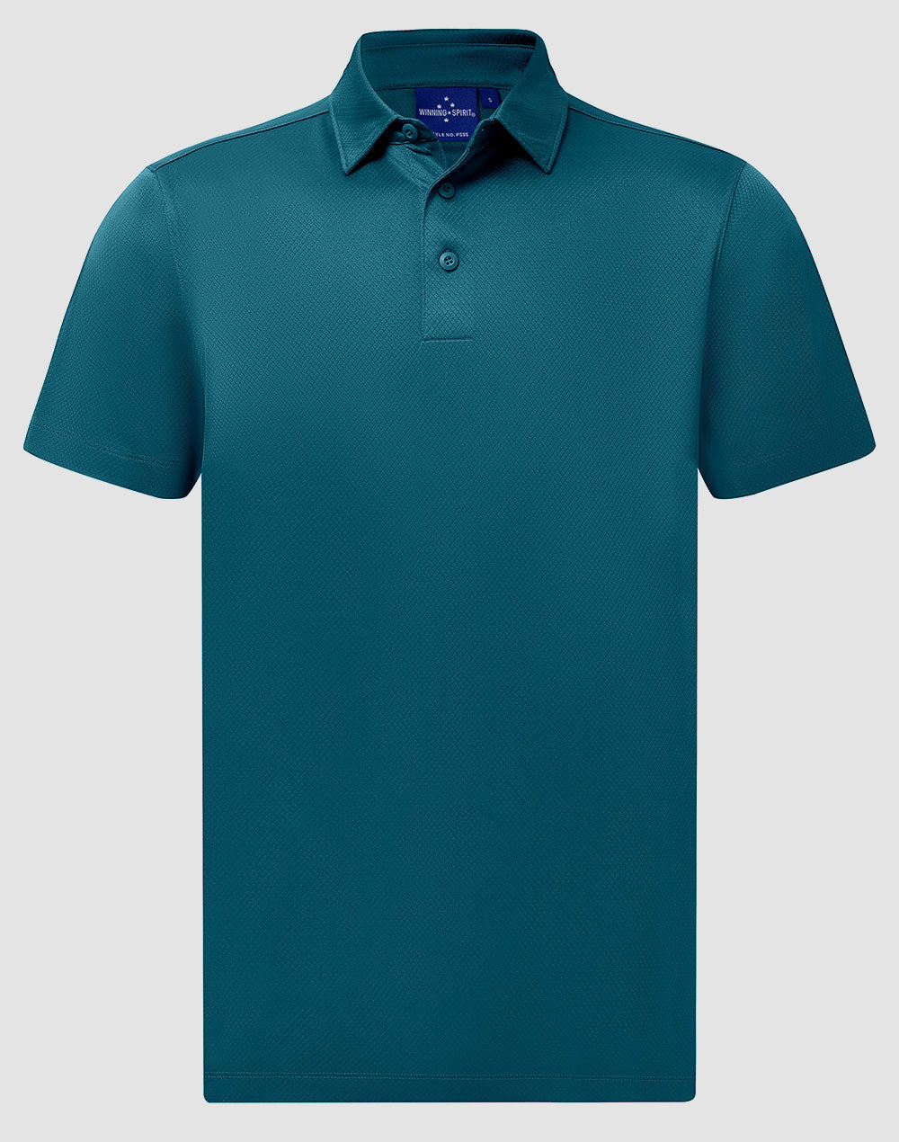 Men's Sustainable Jacquard Knit S/S Polo - Atlantic