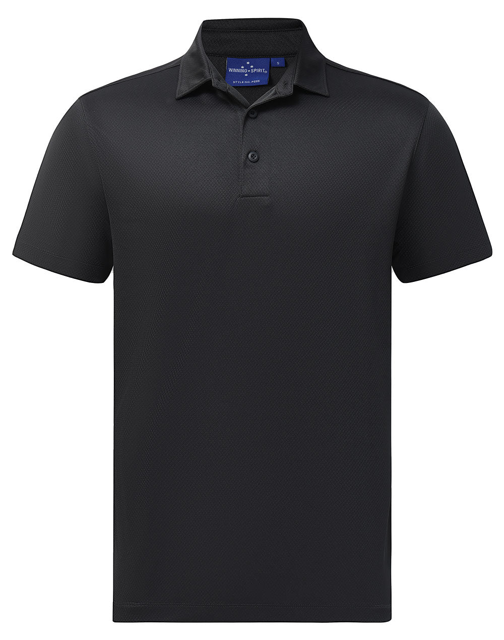 Men's Sustainable Jacquard Knit S/S Polo - Coal