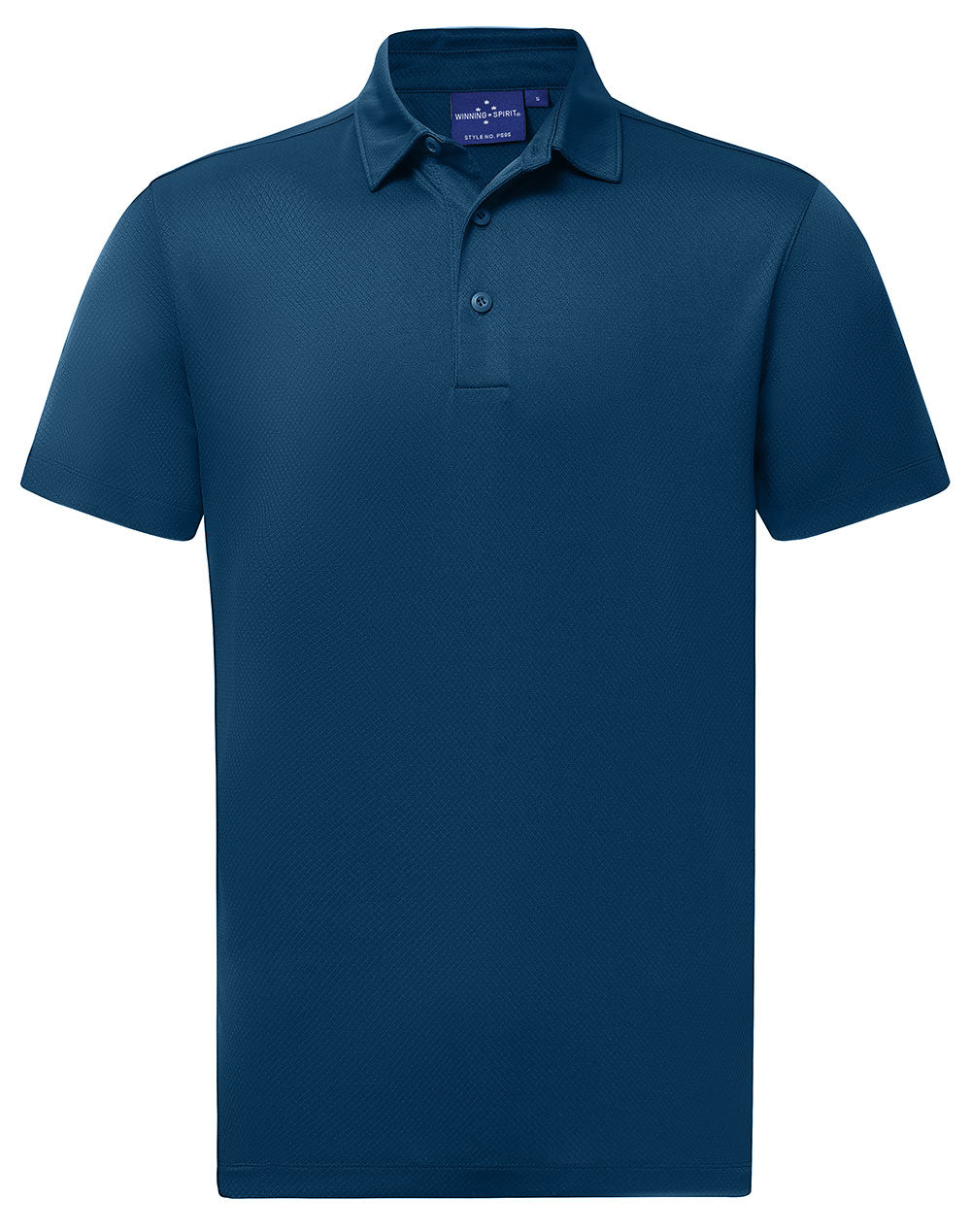 Men's Sustainable Jacquard Knit S/S Polo - Crew Navy