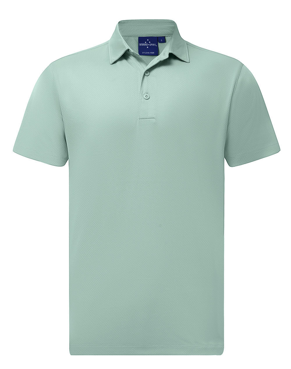 Men's Sustainable Jacquard Knit S/S Polo - Soft Mint