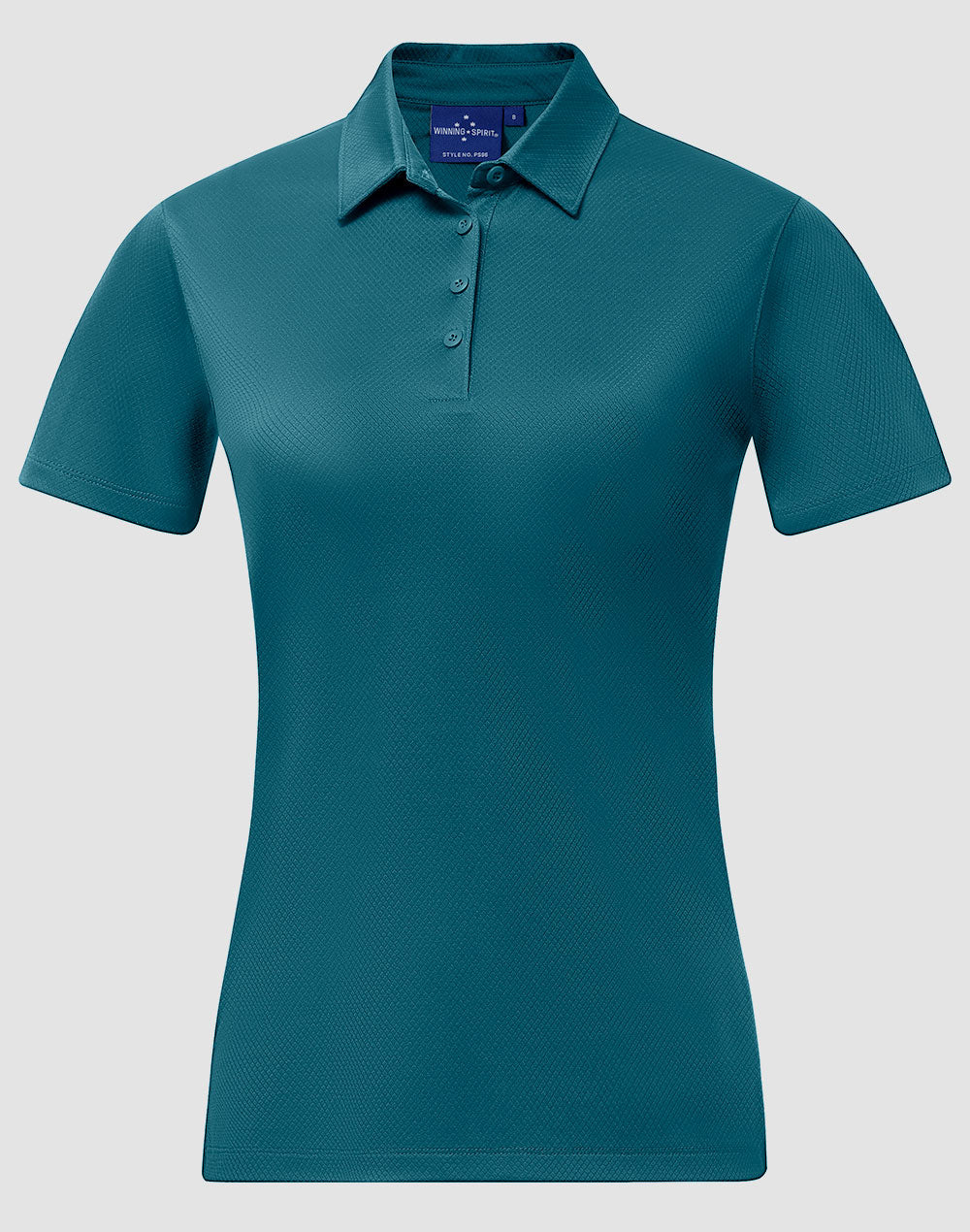 Ladies' Sustainable Jacquard Knit S/S Polo - Atlantic