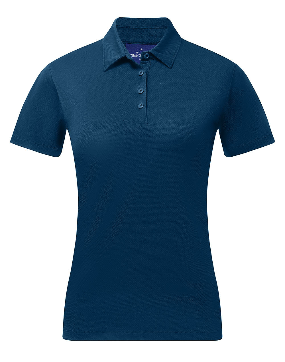 Ladies' Sustainable Jacquard Knit S/S Polo - Crew Navy