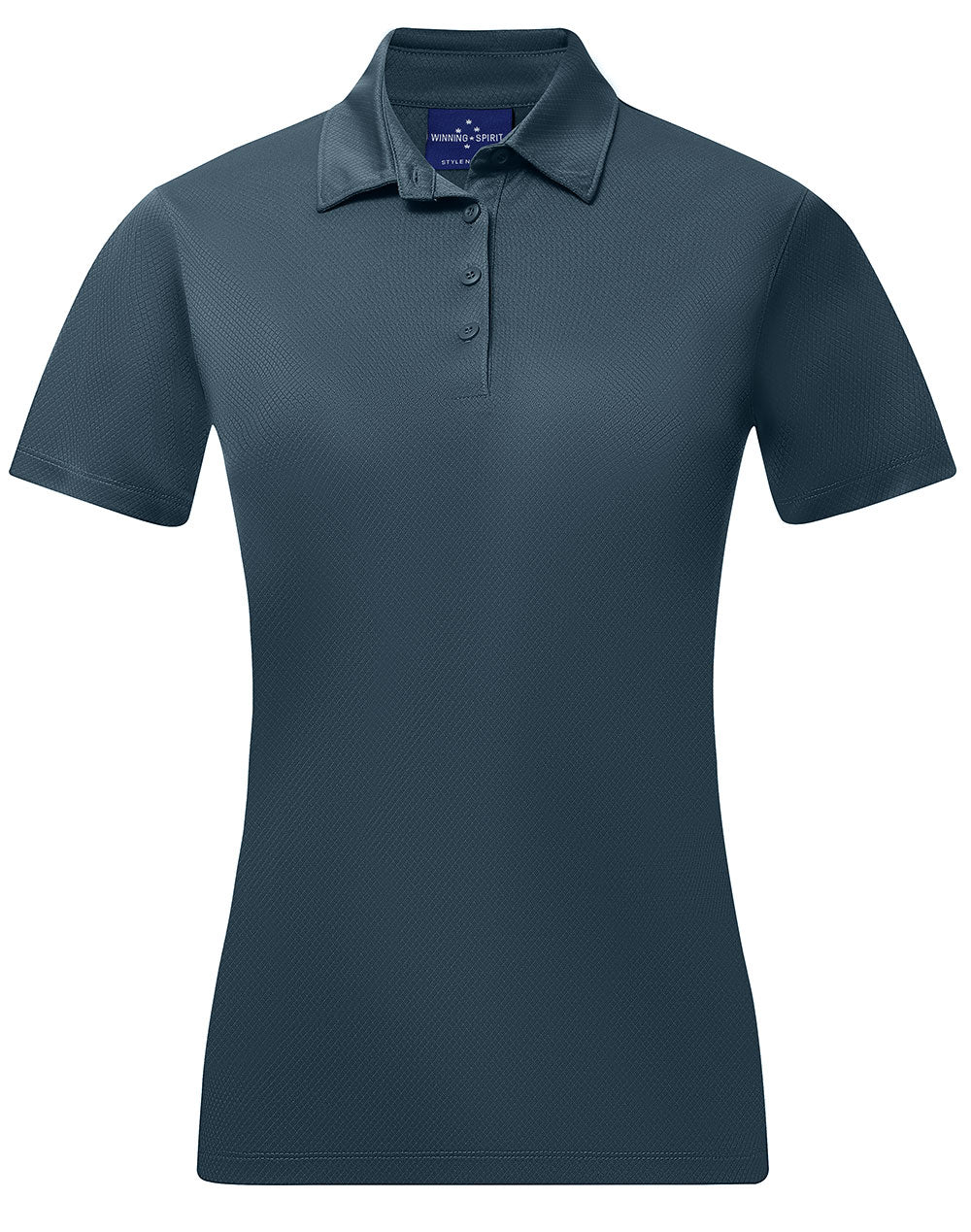 Ladies' Sustainable Jacquard Knit S/S Polo - Slate Blue