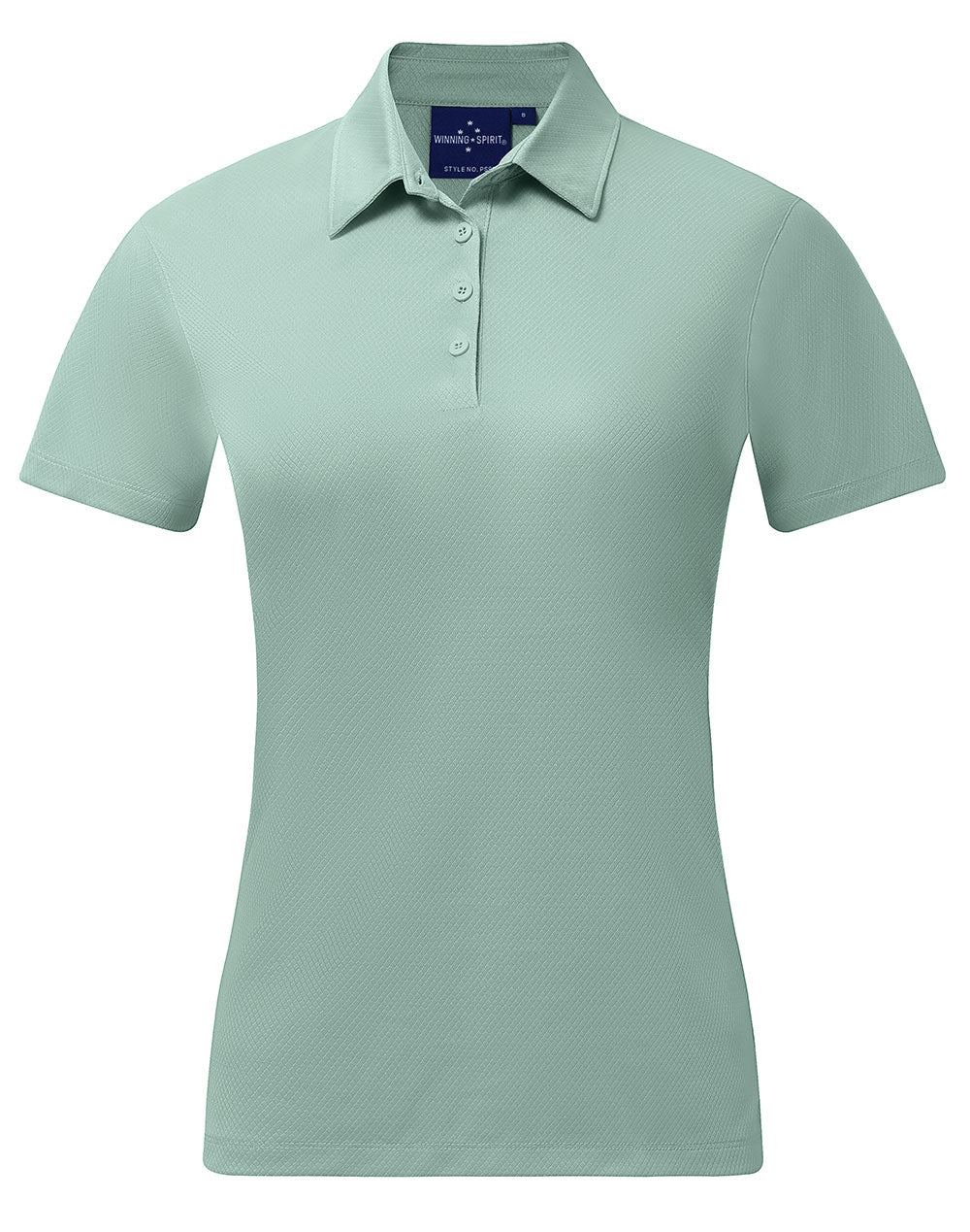 Ladies' Sustainable Jacquard Knit S/S Polo - Soft Mint